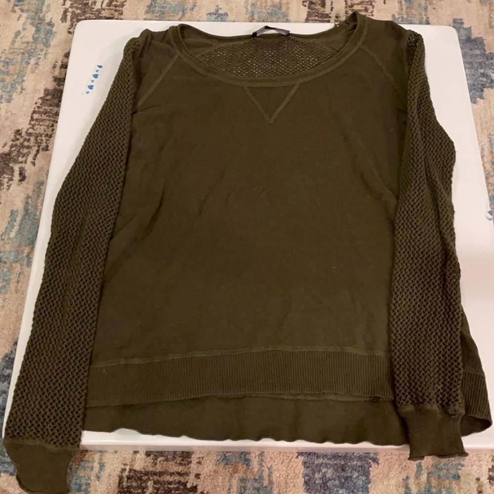 Knitted green sweater
